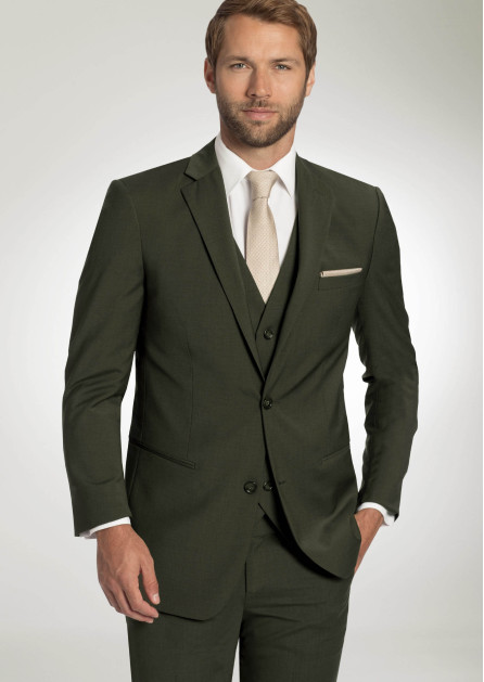 Ike Behar Olive Green Dean Suit