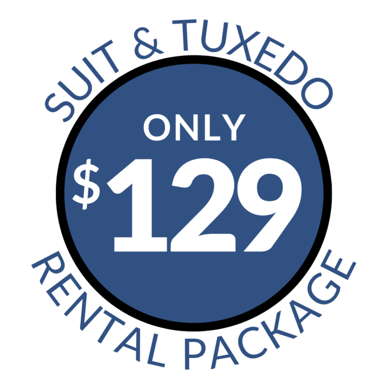 suit and tuxedo rental packages available for just $129
