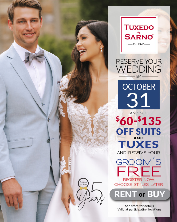 Wedding attire promotion for October