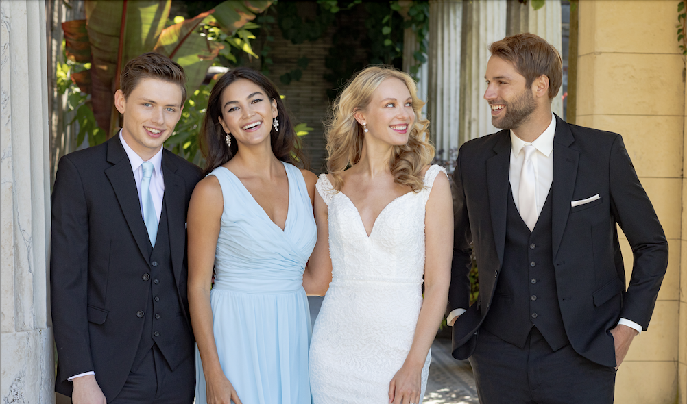 wedding party different types of lapels at tuxedo by sarno