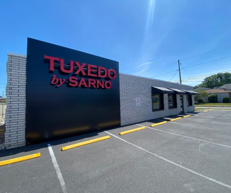 exterior of tuxedo by sarno store in kingston pennsylvania