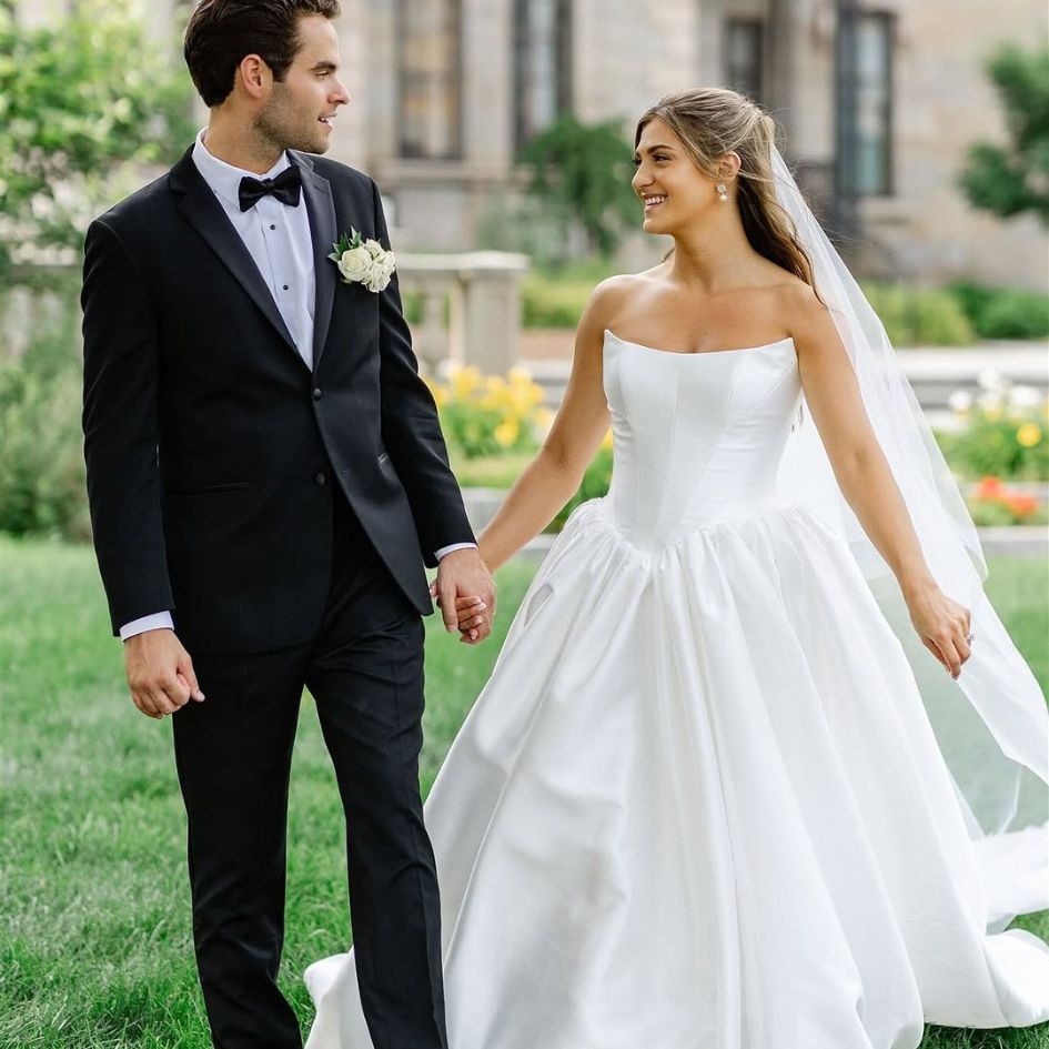 groom in a classic black tuxedo