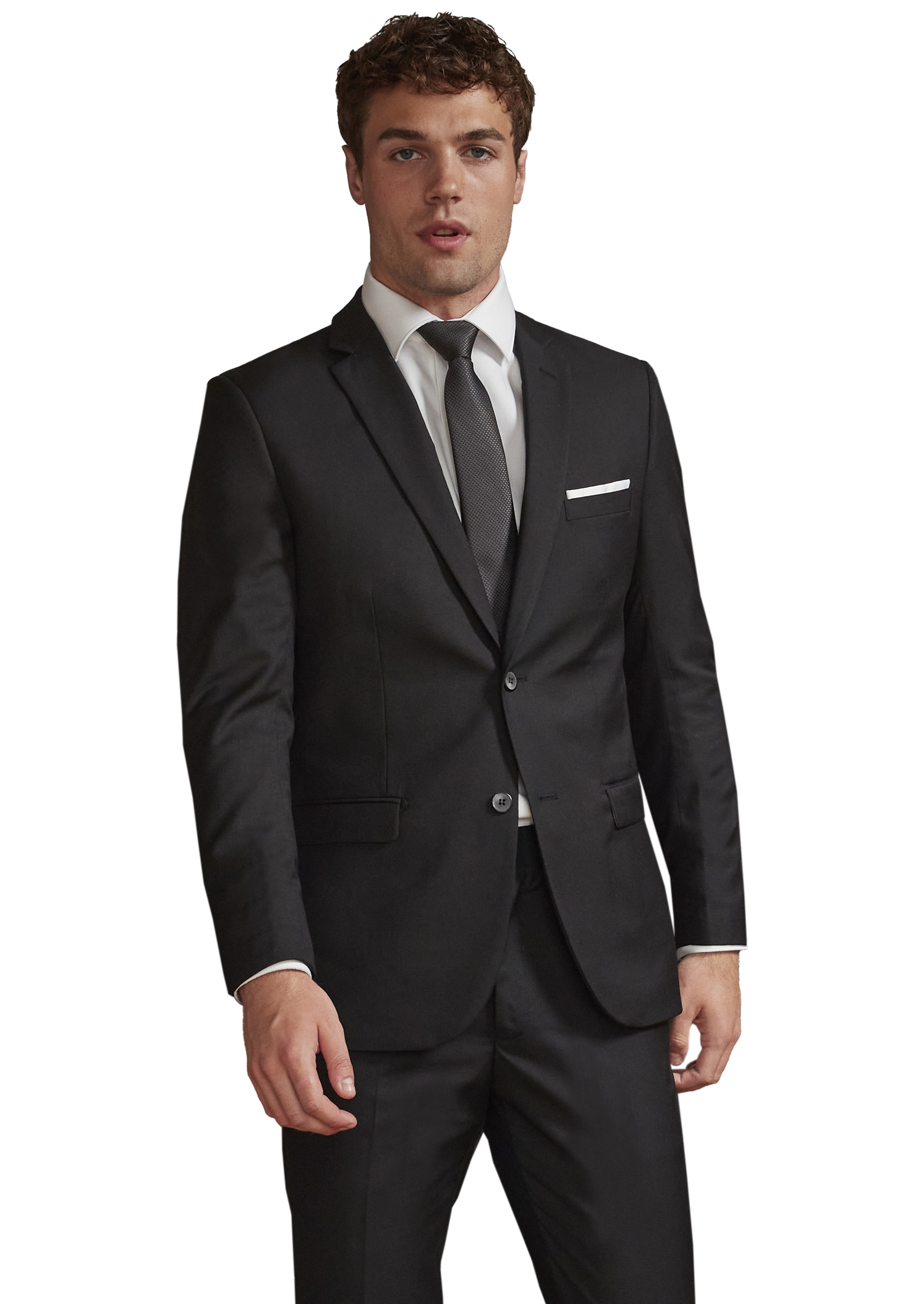Black Stretch Purchase Suit